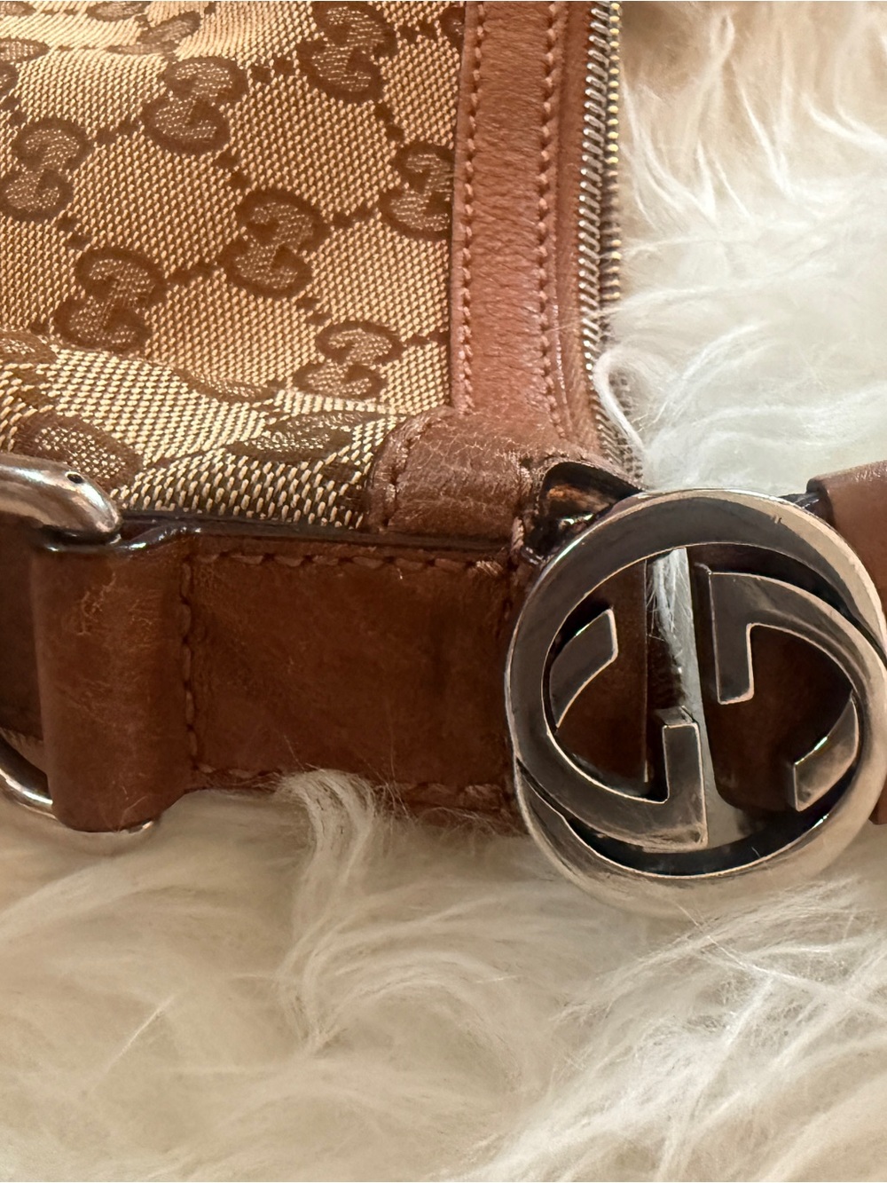 Gucci Tan/Brown GG Canvas Hobo Bag - Picture 5 of 14